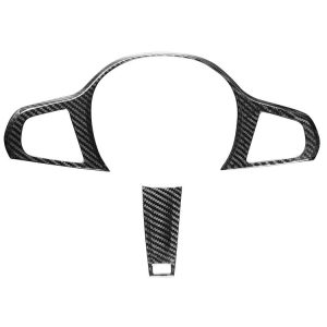 Car Carbon Fiber Steering Wheel Decorative Sticker without ACC for BMW 3 Series G20 / G28 / 325Li / 330d / 335 2019-2020, Left and Right Drive Universal