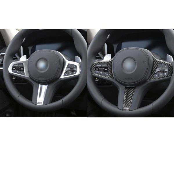 Car Carbon Fiber Steering Wheel Decorative Sticker without ACC for BMW 3 Series G20 / G28 / 325Li / 330d / 335 2019-2020, Left and Right Drive Universal - Image 6