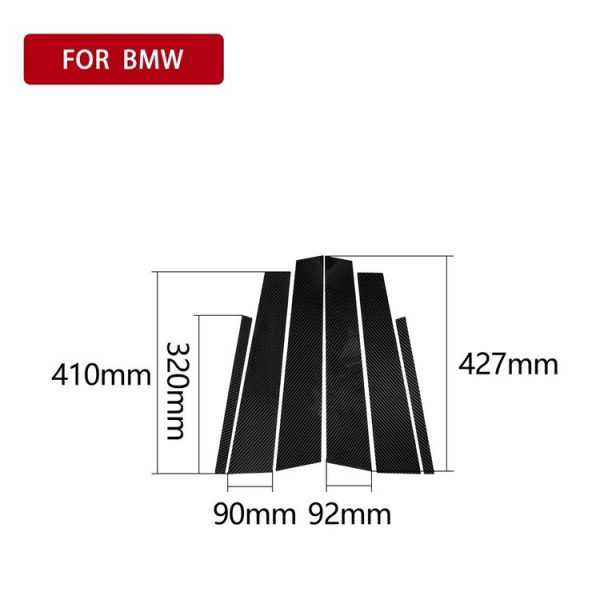 Car Carbon Fiber B Pillar Decorative Sticker for BMW 3 Series G20 / G28 / 325Li / 330d / 335 2019-2020, Left and Right Drive Universal - Image 2