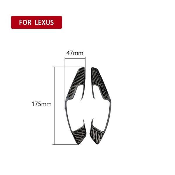 Car Carbon Fiber Steering Wheel Paddles Decorative Sticker for Lexus NX200 / 200t / 300h 2014-2021, Left and Right Drive Universal - Image 2