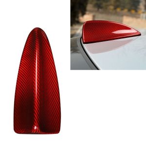 Car Carbon Fiber Antenna Decorative Cover for BMW 5 Series E60 2003-2010, E Style (Red)