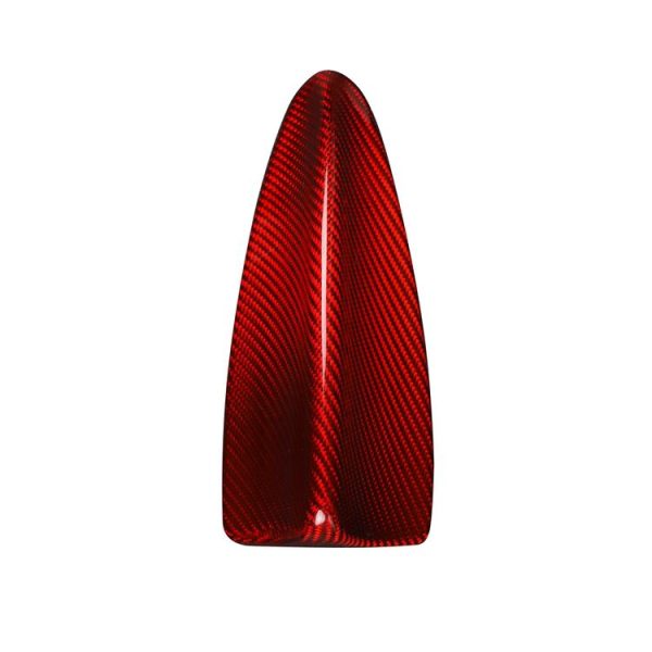 Car Carbon Fiber Antenna Decorative Cover for BMW 5 Series E60 2003-2010, E Style (Red) - Image 2