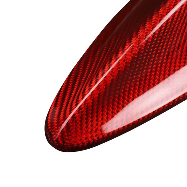 Car Carbon Fiber Antenna Decorative Cover for BMW 5 Series E60 2003-2010, E Style (Red) - Image 3