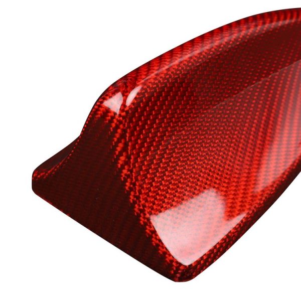 Car Carbon Fiber Antenna Decorative Cover for BMW 5 Series E60 2003-2010, E Style (Red) - Image 4
