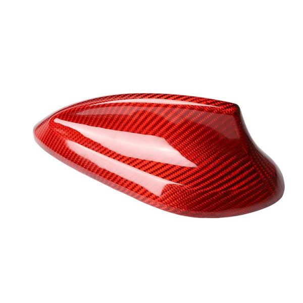 Car Carbon Fiber Antenna Decorative Cover for BMW F15, D Style (Red) - Image 2