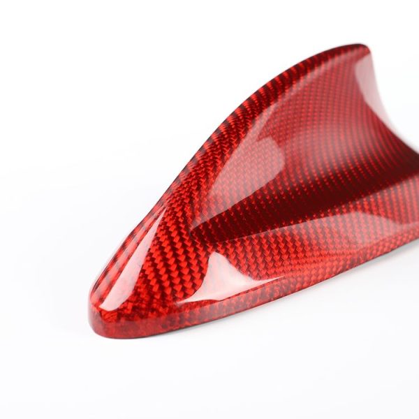 Car Carbon Fiber Antenna Decorative Cover for BMW F15, D Style (Red) - Image 5
