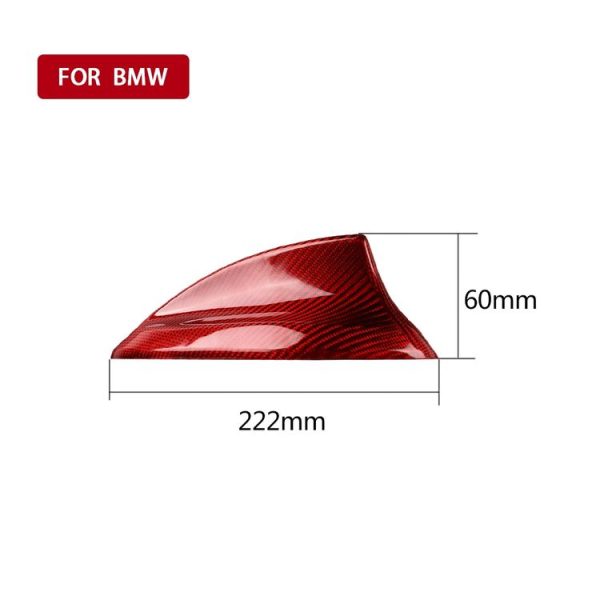 Car Carbon Fiber Antenna Decorative Cover for BMW F15, D Style (Red) - Image 7