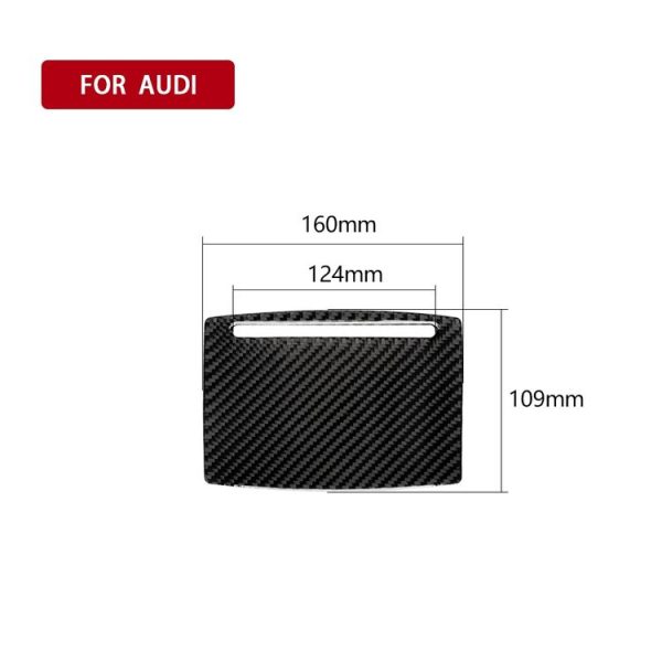 Car Carbon Fiber Water Cup Holder Panel Decorative Sticker for Audi A6 S6 C7 A7 S7 4G8 2012-2018, Left and Right Drive Universal - Image 6