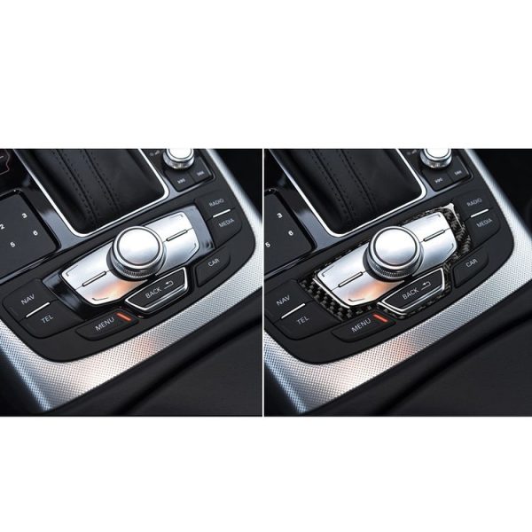 Car Carbon Fiber Multimedia Panel Decorative Sticker for Audi A6 S6 C7 A7 S7 4G8 2012-2018, Left and Right Drive Universal - Image 7