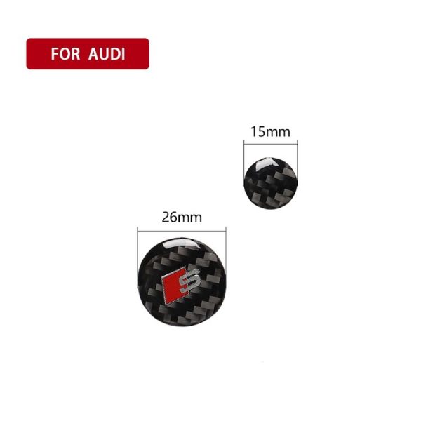 Car Carbon Fiber Multimedia Knob Decorative Sticker for Audi A6 S6 C7 A7 S7 4G8 2012-2018, Left and Right Drive Universal - Image 5