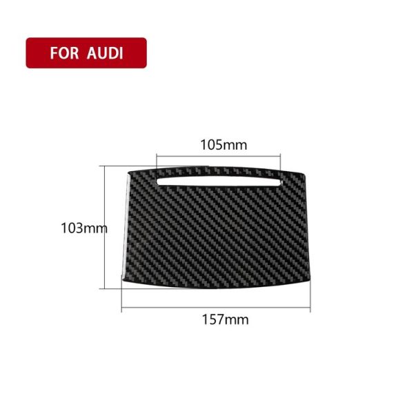 Car Carbon Fiber Water Cup Cover Decorative Sticker for Audi A6 2005-2011, Left and Right Drive Universal - Image 6