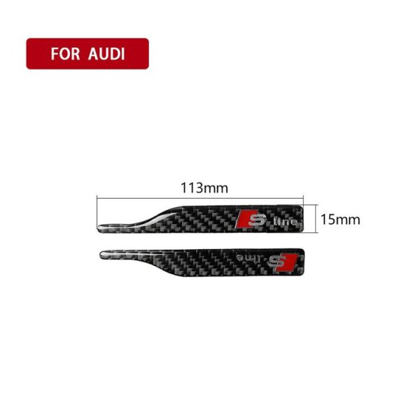 Car Carbon Fiber S Line Pattern Rearview Mirror Anti-collision Sticker for Audi TT, Left and Right Drive Universal - Image 6