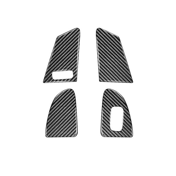 4 PCS Car Carbon Fiber Window Lifting Button Decorative Stickers for Volvo V60 / XC60 2010-2017 / S60 2010-2018, Left Drive - Image 2