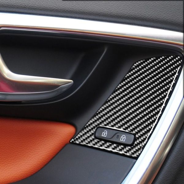 4 PCS Car Carbon Fiber Window Lifting Button Decorative Stickers for Volvo V60 / XC60 2010-2017 / S60 2010-2018, Left Drive - Image 6