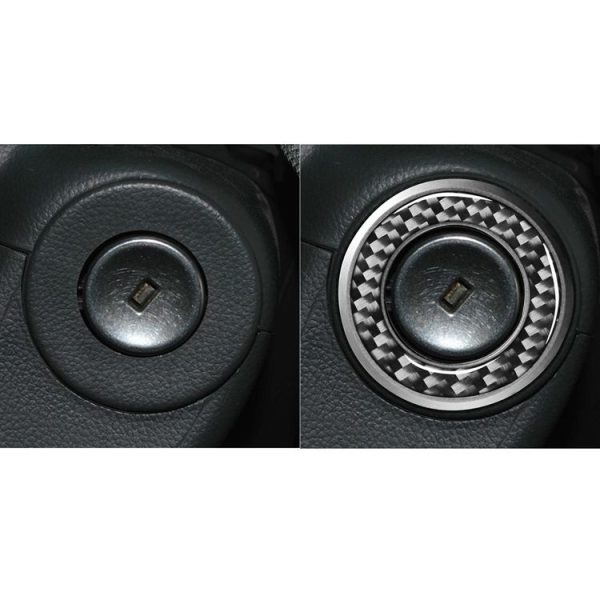 Car Carbon Fiber Ignition Key Ring Decorative Sticker for Chevrolet Cruze 2009-2015, Left and Right Drive Universal (Silver) - Image 7