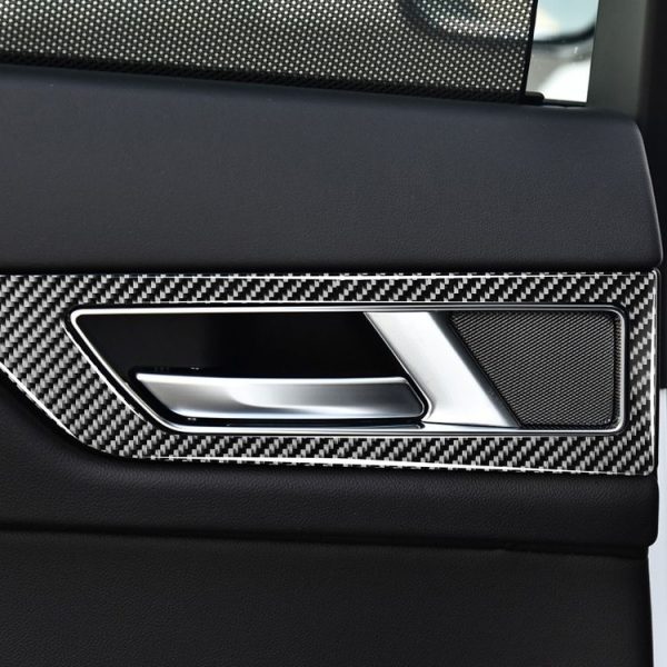 4 PCS Car Carbon Fiber Inner Door Pannel Decorative Stickers for Jaguar XE X760 2016-2020, Left and Right Drive Universal - Image 6