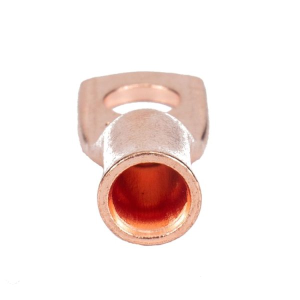10 PCS AWG T2 Copper Heavy-duty Cold-pressed Wire Terminals 8 x 1 / 4 with Heat Shrinkable Tube - Image 4