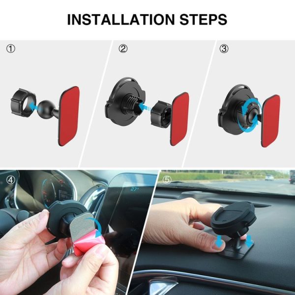 C04C Universal Car Tray Type Airbag Mount Bracket Phone Holder - Image 4
