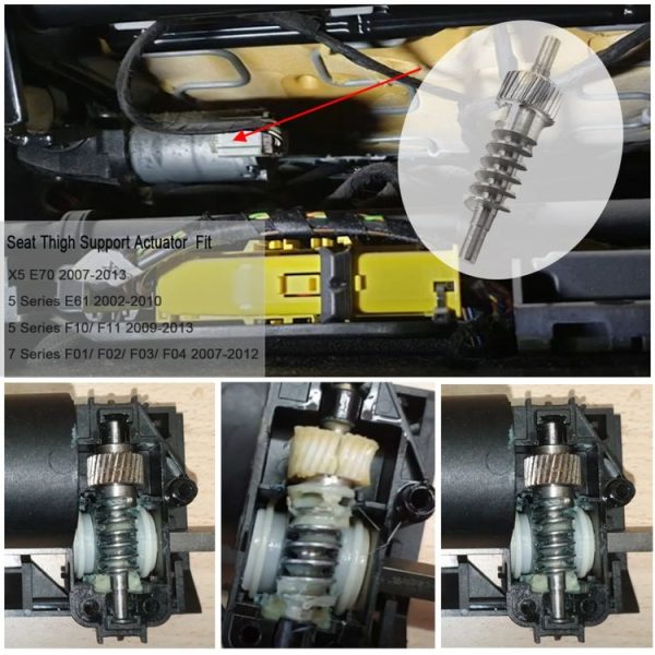 Car Seat Thigh Support Actuator Repair Metal Gear Kit 52107068045 for BMW 5 / 7 Series - Image 5
