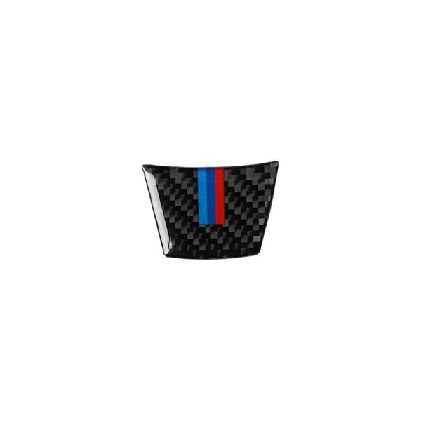 Car Carbon Fiber Tricolor Steering Wheel Decorative Sticker for BMW E70 X5 / E71 X6 2008-2013, Left and Right Drive Universal - Image 2