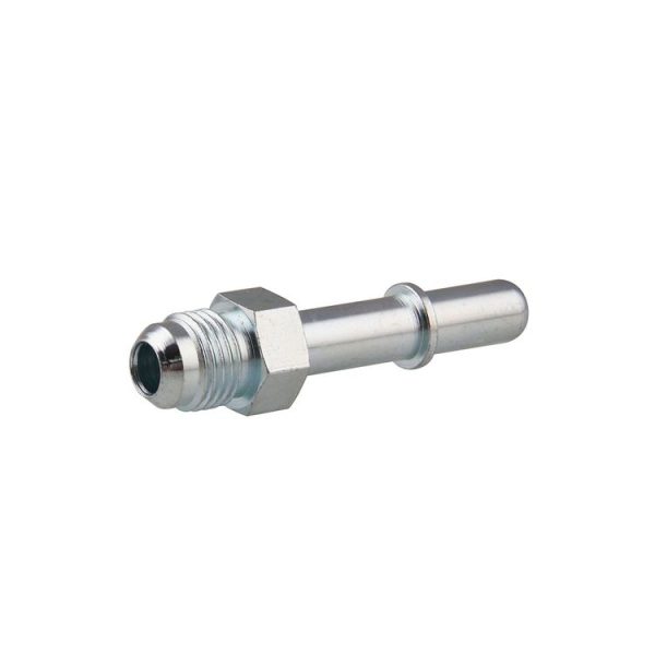 Car Oil End Fitting Adaptor 6 AN Male to 3 / 8 SAE Quick Disconnect Male Push Welded Long Joint