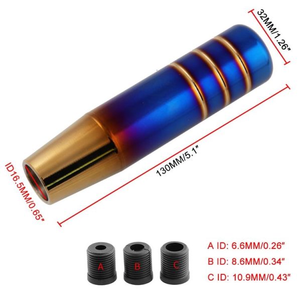 Universal Car Aluminum Alloy Gear Shift Knob Modified Shifter Lever Knob, Length: 13cm - Image 3