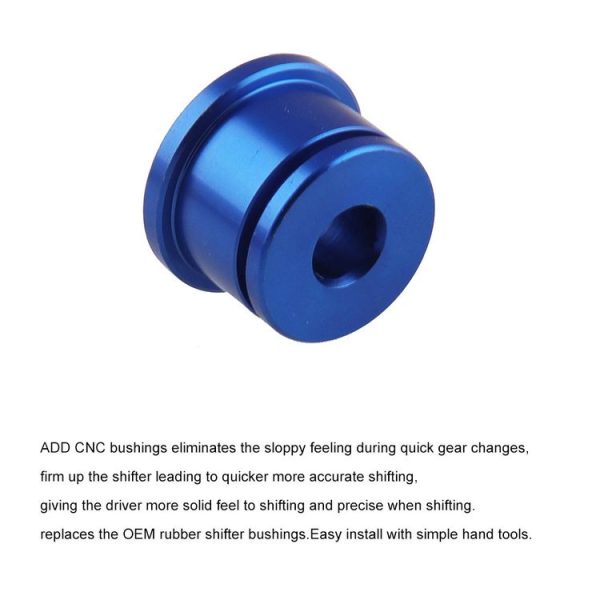 Car W1 Short Shifter + Base Bushings + Cable Bushings for Honda SI EP3 BLUE - Image 4