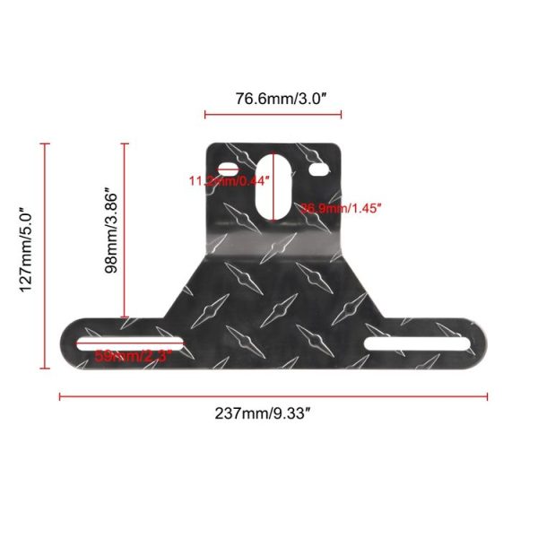 Car Tail Rear License Plate Frame Aluminum Trailer License Plate Light Bracket - Image 4