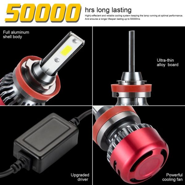 2 PCS I5 H11 DC9-30V 26W 6000K 2400LM IP67 Car High Bright LED Headlight Lamps - Image 5