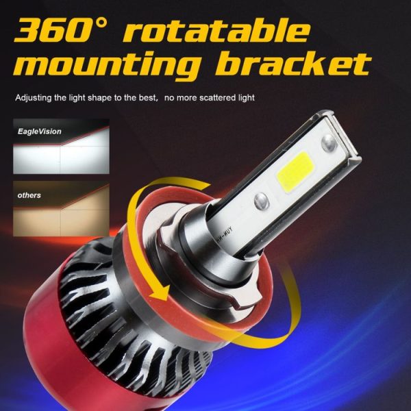 2 PCS I5 H11 DC9-30V 26W 6000K 2400LM IP67 Car High Bright LED Headlight Lamps - Image 7