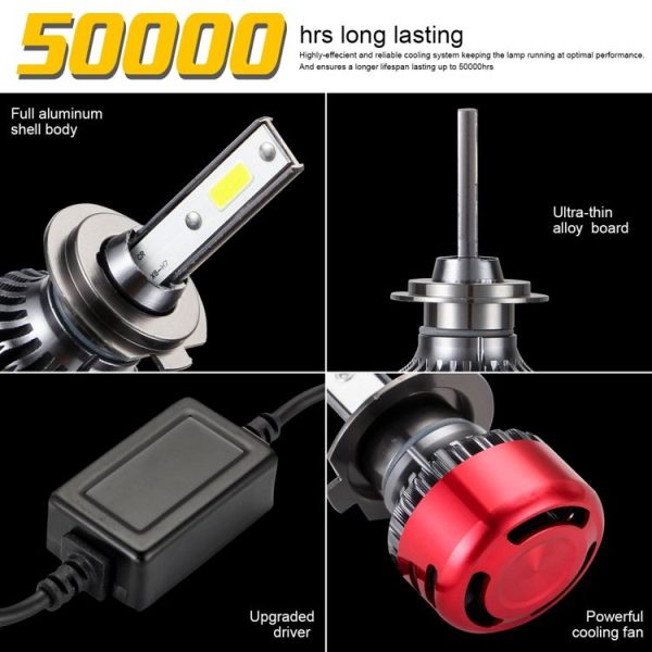 2 PCS I5 H7 DC9-30V 26W 6000K 2400LM IP67 Car High Bright LED Headlight Lamps - Image 5