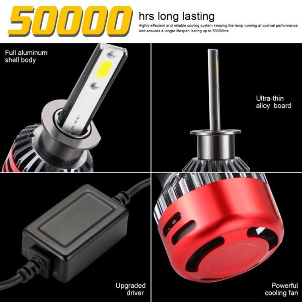 2 PCS I5 H1 DC9-30V 26W 6000K 2400LM IP67 Car High Bright LED Headlight Lamps - Image 4