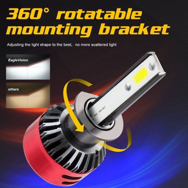 2 PCS I5 H1 DC9-30V 26W 6000K 2400LM IP67 Car High Bright LED Headlight Lamps - Image 6