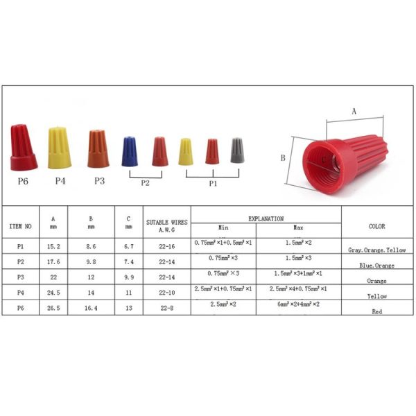 320 PCS Car Electrical Wire Nuts Crimp Wire Terminal Wire Connect Assortment Kit - Image 5