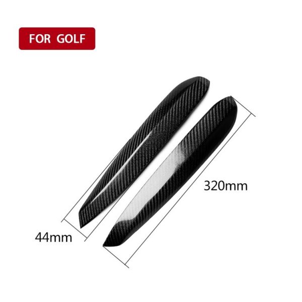 2 PCS Carbon Fiber Car Lamp Eyebrow Decorative Sticker for 1992-1999 Volkswagen Golf 3 / MK3 - Image 4