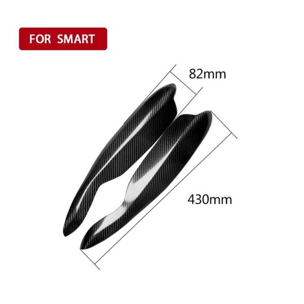 2 PCS Carbon Fiber Car Lamp Eyebrow Decorative Sticker for 2007-2014 Smart W451 - Image 4