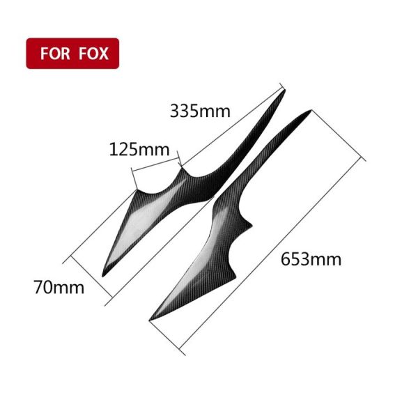 2 PCS Carbon Fiber Car Lamp Eyebrow Decorative Sticker for 2009-2011 Ford Focus - Image 4