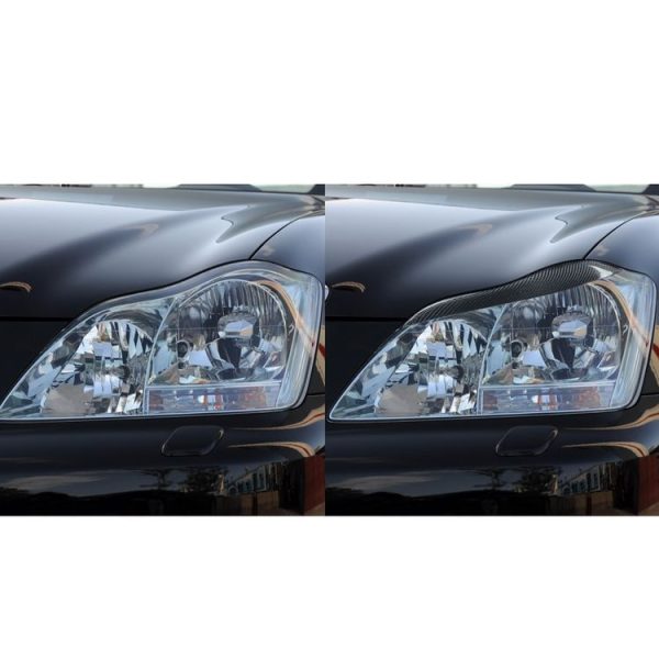 2 PCS Carbon Fiber Car Lamp Eyebrow Decorative Sticker for 2005-2009 Toyota Crown - Image 7