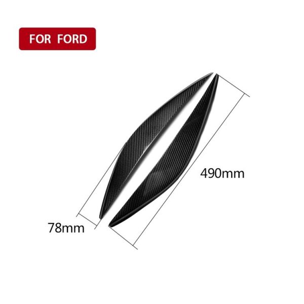 2 PCS Carbon Fiber Car Lamp Eyebrow Decorative Sticker for 2002-2005 Ford Fiesta MK6 - Image 4