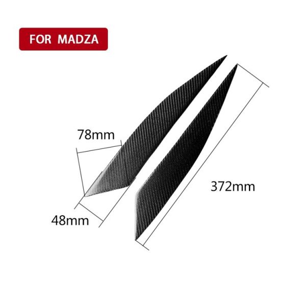 2 PCS Carbon Fiber Car Lamp Eyebrow Decorative Sticker for 2004-2008 Mazda RX8 - Image 4
