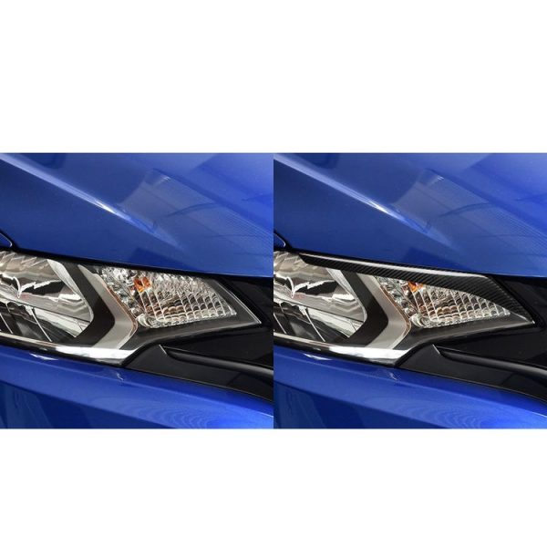 2 PCS Carbon Fiber Car Lamp Eyebrow Decorative Sticker for 2014-2016 Honda Fit - Image 7