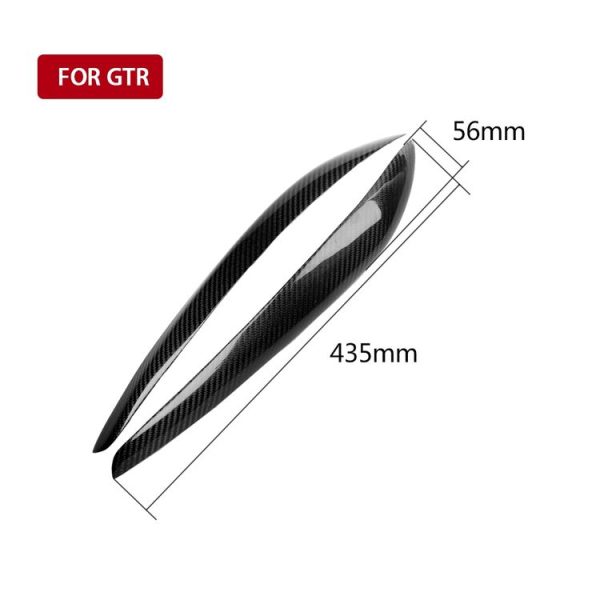 2 PCS Carbon Fiber Car Lamp Eyebrow Decorative Sticker for 1999-2002 Nissan Skyline R34 - Image 4