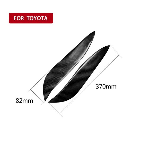 2 PCS Carbon Fiber Car Lamp Eyebrow Decorative Sticker for 1993-1998 Toyota Supra - Image 4