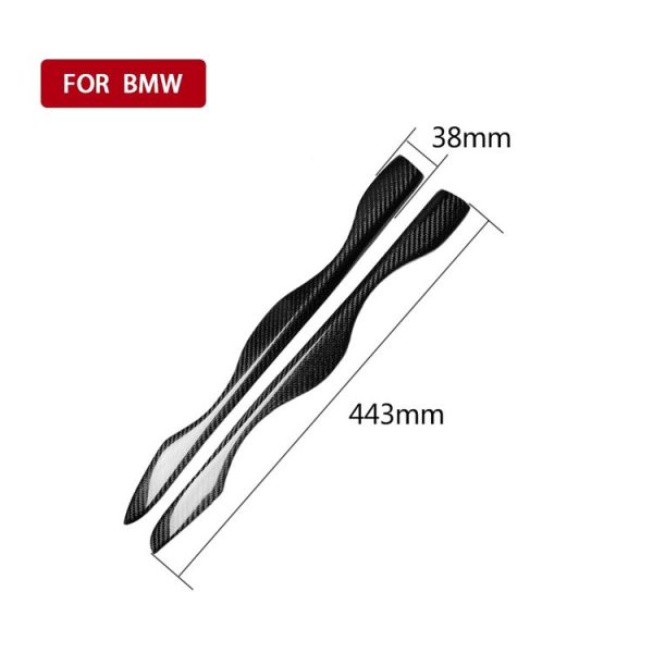 2 PCS Carbon Fiber Car Lamp Eyebrow Decorative Sticker for 1988-1996 BMW E34 5 Series - Image 4