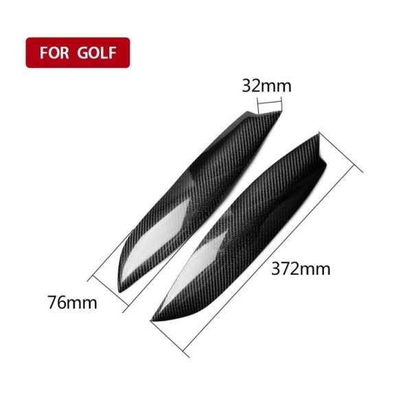 2 PCS Carbon Fiber Car Lamp Eyebrow Decorative Sticker for Volkswagen Golf 5 / MK5 / Sagitar - Image 4