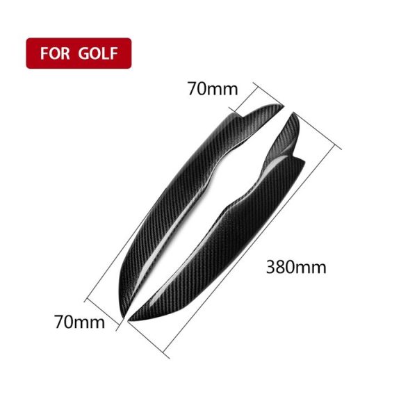 2 PCS Carbon Fiber Car Lamp Eyebrow Decorative Sticker for Volkswagen Golf 5 / MK5 - Image 4