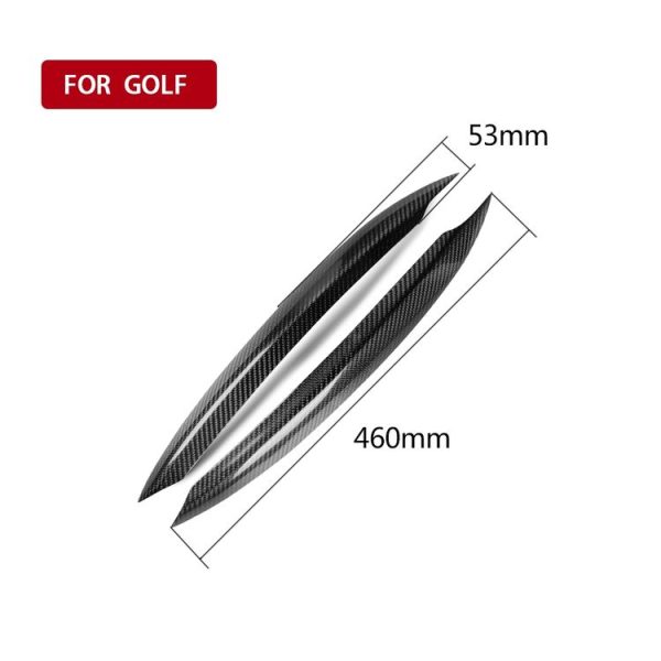 2 PCS Carbon Fiber Car Lamp Eyebrow Decorative Sticker for 2013-2018 Volkswagen Golf 7 / MK7 - Image 4
