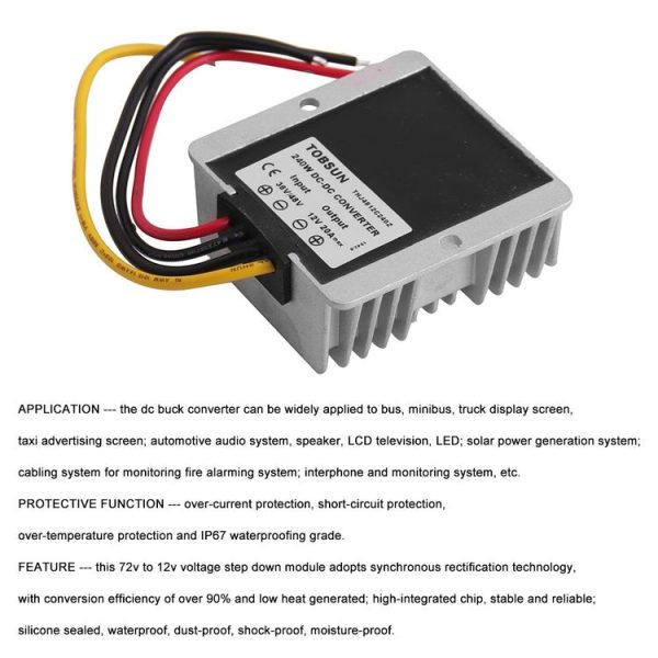 36V 48V to 12V 20A Step Down Converter Voltage Reducer for Golf Cart - Image 7