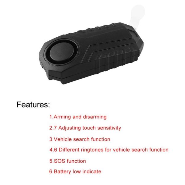 Wireless Anti-Theft Vibration Motorcycle Bicycle Waterproof Security Bike Alarm with Remote - Image 7