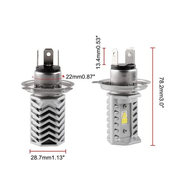 MB-SL009 H4 DC9-32V 15W 1600LM 6500K Universal Motorcycle High and Low Beam Highlight Headlights with 9 CSP Lamp Beams - Image 4